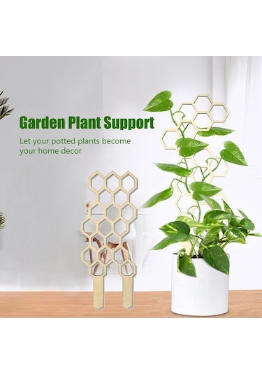 Ulzyvf Bitki Çerçevesi - Tırmanma & Sarkma İçin Ahşap 30cm Bahçe Destek