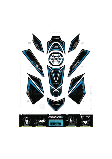 Bajaj Pulsar Ns200 Mavi Tank Pad Seti Xjn22b