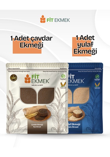 Fit Yulafli Lavaş Ekmeği 300gr Ve Çavdar Lavaş Ekmeği 300gr