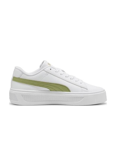 Puma 39075813 Smash Platform V3 Calmıng Green Kadın Sneaker Beyaz