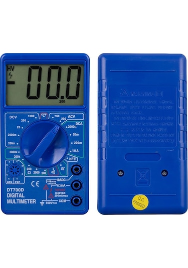 Ayt Powermaster Dt700d Jumbo Display Dijital Multimetre Ölçü Aleti Dc Ac Diyot Transistör Ölçebilir