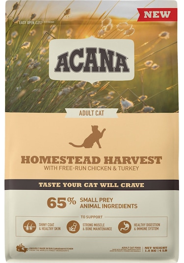 Acana Homestead Tavuk Hindi Yetişkin Kedi Maması 1800 G