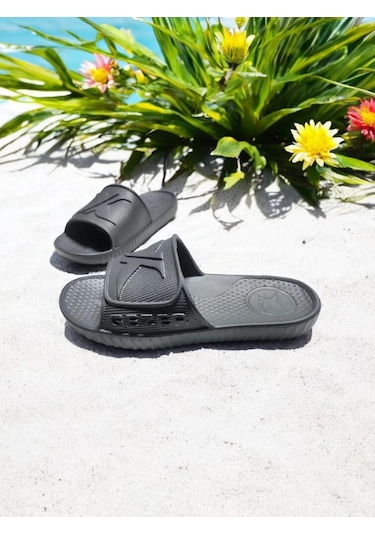 Erkek Eva Kaydırmaz Taban Islak Zemin X Plaj,deniz,havuz Terlik Gri