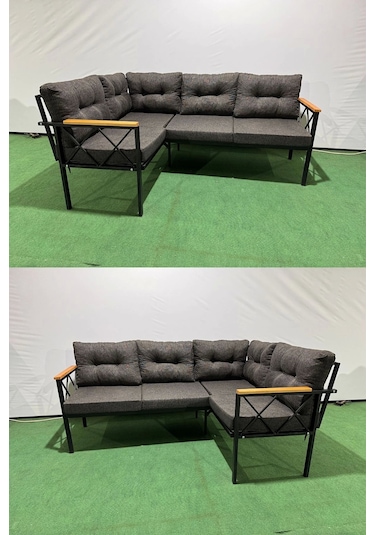 2+2 Köşe Balkon-bahçe-kafe,çay Seti,koltuk Takımı,oturma Grubu,ofis Koltuğu Antrasit