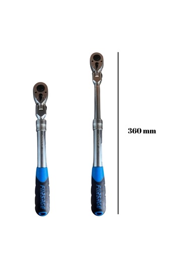 Forsage 1/2 Mafsallı Uzatmalı Lokma Cırcır Kolu 360 Mm