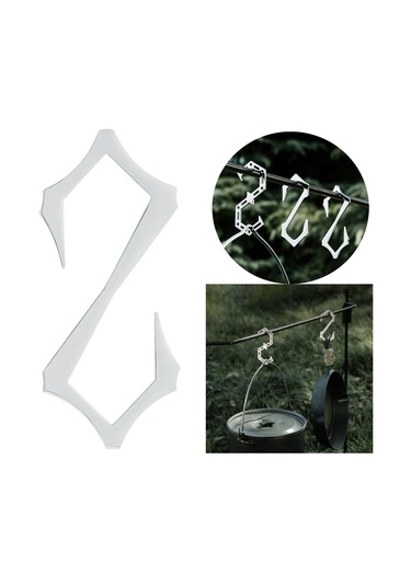 Homyl S Kanca Şekilli Asılı Mutfak Tencere Tava Askısı 110x50mm Gümüş