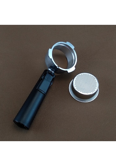 Monyee 51mm Alüminyum Kahve Makinesi Kolu + Filtre Kase, Ev Kullanıma Uygun, Dayanıklı Malzeme, Kol + Filtre Seti Siyah