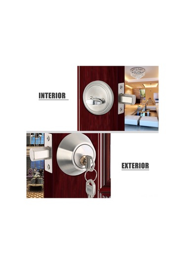 Vkemall Stainless Steel Kilitli Kapı Kolu - Bakır Kilitleyici, 3 Anahtar, 60mm Kenar Mesafesi, Özel Kullanım Odaları İçin Kolay Kurulum