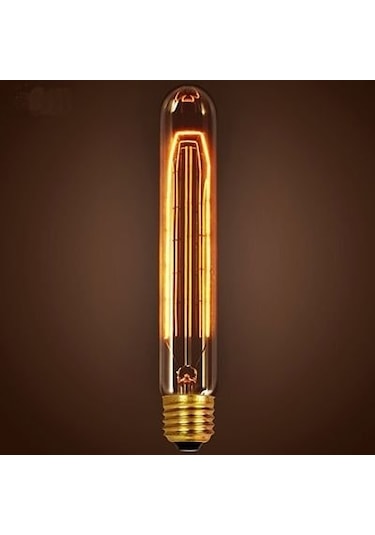 Edison Flemanlı Dekoratif Rustik Ampul 40 Watt E27 Duy. 22cm Tüp
