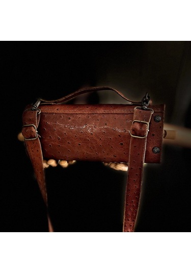 Hakiki Deri, El Yapımı Bayan Çanta, Bayan Cüzdan Larissa V43 Açık Kahverengi