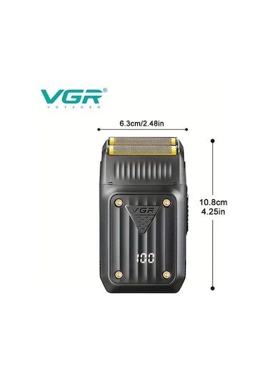 Dashanshop Vgr V-363 Erkekler İçin Profesyonel Şarj Edilebilir Kablosuz Elektrikli Tıraş Makinesi Black V363