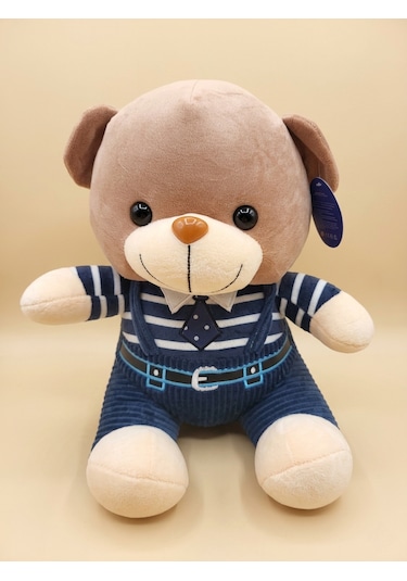 Peluş Tulumlu Ayıcık 45 Cm Lacivert