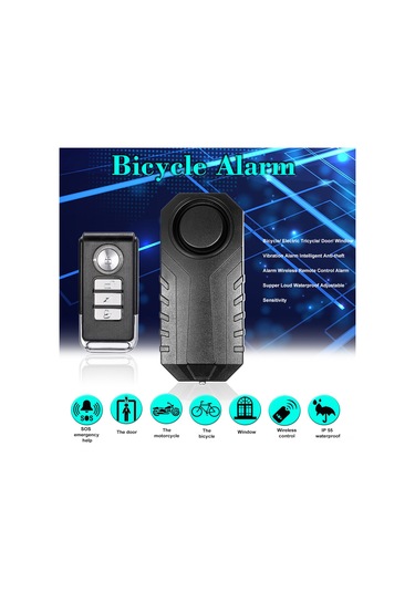 Aubyhe Bisiklet Ve Kapılar İçin Kablosuz Titreşimli Alarm Sistemi - Ks-sf22r Modeli, 113db Ses, 7 Hassasiyet Seviyesi, Ip55 Su Geçirmez