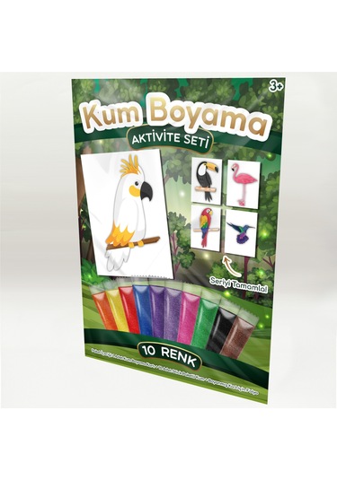 Kakadu Papağan Kum Boyama Aktivite Seti