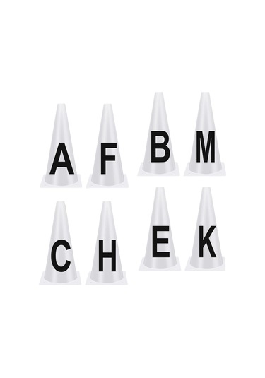 Suntek 8x Dresaj Konileri Hafif Spor Ekipmanları Kurulumu Kolay Beyaz