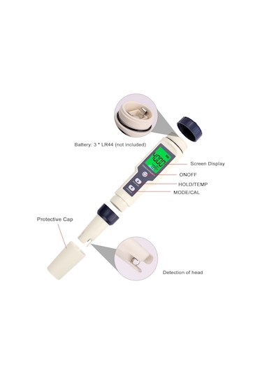 Profesyonel Ph/Ec/Tds/Tuzluluk/Termometre Dijital Test Cihazı