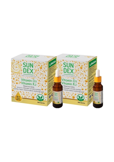Sundex Vitamin D3 Vitamin K2 500 Damla 2 x 20 ML
