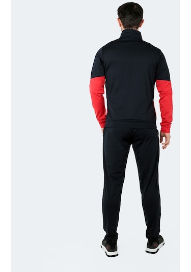 Slazenger RAMOS Erkek Fermuarlı Dik Yaka Cepli Lacivert Eşofman Takımı