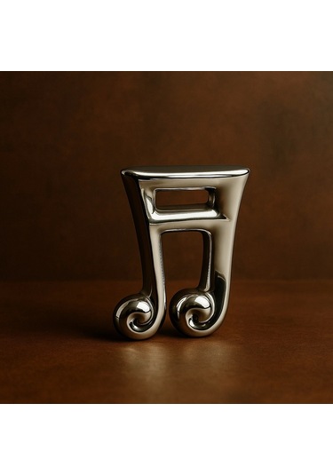 Gümüş Nota 2 Dekoratif Seramik Obje 17x7