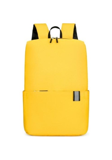 Sarı Pratik Seyahat Sırt Çantası Yansıtıcı Bant Çok Fonksiyonlu Tutma Kitabı Sarı