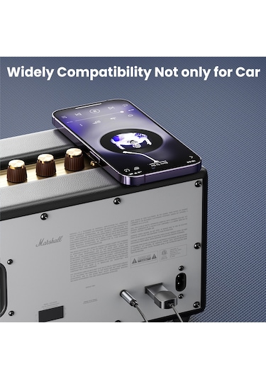 Cbtx Toockı Tq-bt01 Araç Bluetooth 5.0 Adaptör Aux Usb - 3,5mm Giriş Alıcısı - Gri