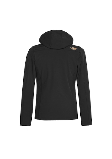 Su Ve Rüzgar Geçirmez Kürklü Softshell Erkek Mont-Siyah