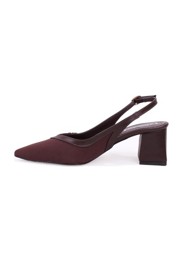 Dagoster Dza07-1296034 Kahve 7 Cm Kalın Topuklu Klasik Kadın Ayakkabı