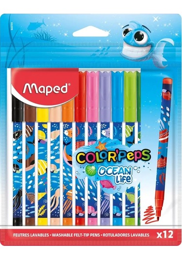 Maped Maped Ocean Lıfe Sökülebilir, 12 Renkli Dekoratif Flomaster 166355093
