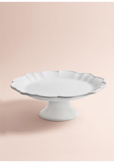 The Mia Grande Pasta Kek Standı Beyaz 32x12 Cm Grd0011