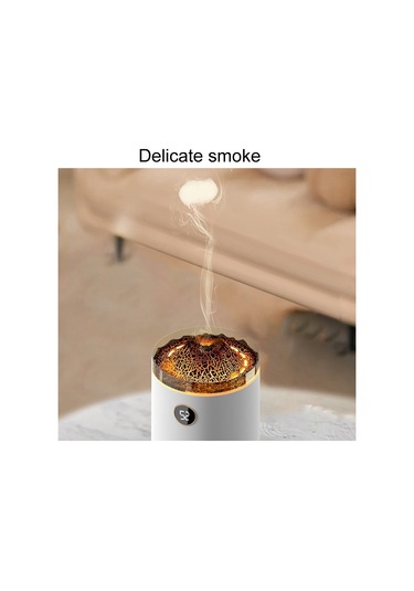 Sones Hx127 Mini Volcano Lava Aromaterapi Difüzörü Küçük Ev Atmosferi Nemlendirici, Renk: Siyah