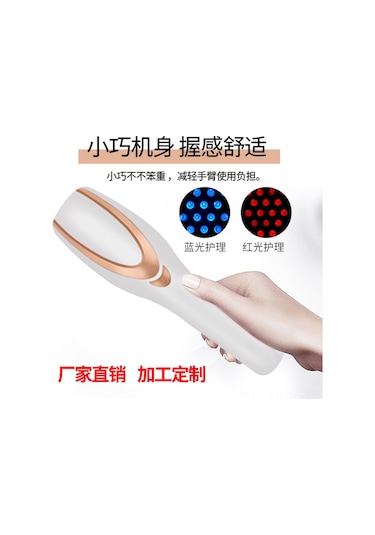 Qingmipy Elektrikli Saç Tarak Masaj Aleti - Saç Dökülmesine Karşı Kafa Derisi Bakımı, Titreşimli Kırmızı Ve Mavi Işık Çok Renkli