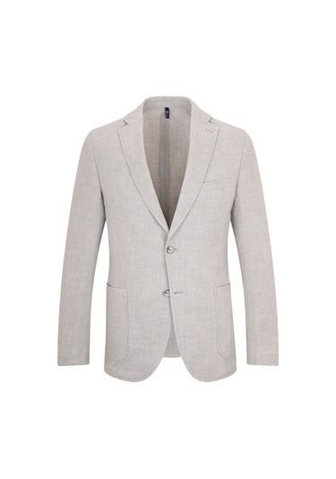 Gri Slim Fit Mono Yaka Klasik Ceket 36304 Gri