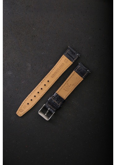 Hakiki Deri 18mm Akıllı Pimli Saat Kordonu Siyah - Beyaz