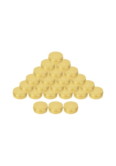 Suntek Dudak Için 24x 15ml Boş Teneke Kutular Vidalı Yuvarlak