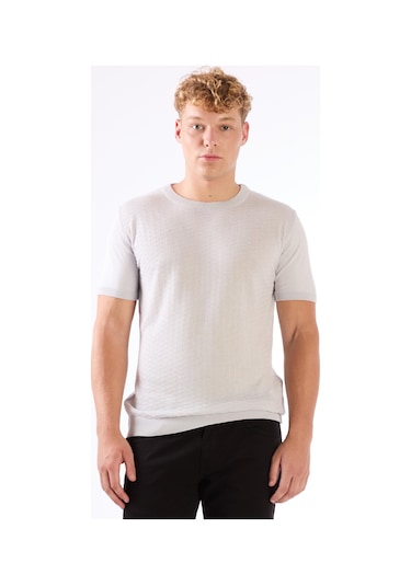 Dufy O Yaka Triko Tshirt A. Gri