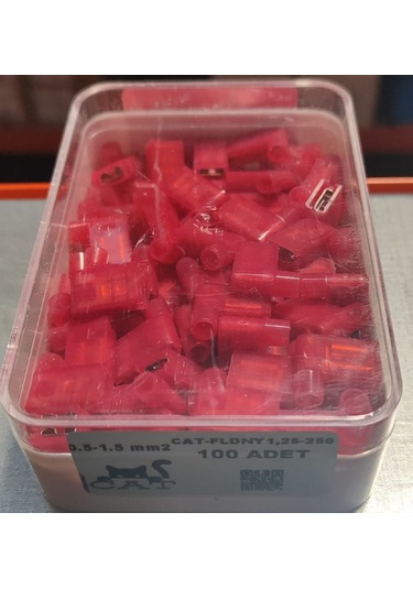 Cat Fldny1 ,6.5mm/1.5mm² Açılı 100-adet İzoleli Faston Jak