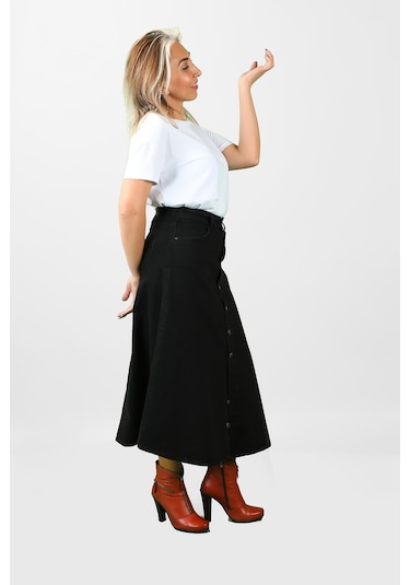 Önden Düğmeli Etek 2k/6637 001