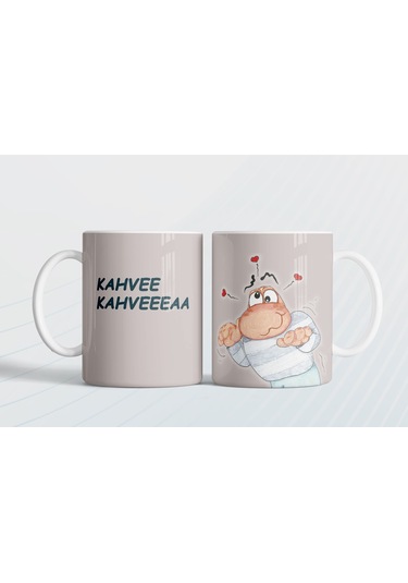 Kahveeee Kahveeeaa Hediye Kupa Love Bug-t Bej