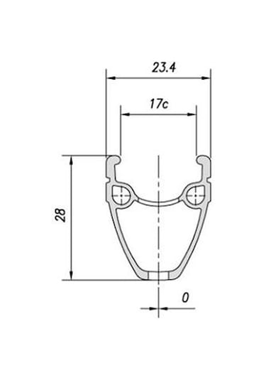 Mach1 Versus V-fren Uyumlu Jant Çemberi 28" 32h Gri
