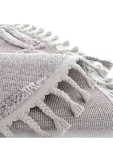 Cool Halı Palazzo 03 Gri Bukle Salon Halısı Hav Toz Vermez Mutfak Koridor Çocuk Odası Halısı Yuvarlak Halı