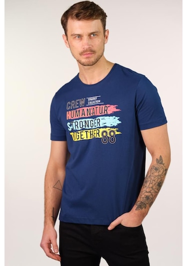 Arma Erkek Büyük Beden Bisiklet Yaka Tişört Y22374868101 İndigo