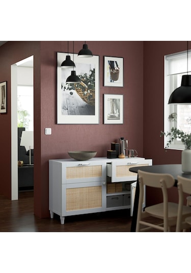 Dolap Kombinasyonu, Beyaz, 120x42x74 Cm, Studsviken, Kabbarp Beyaz
