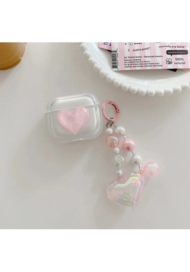 Samsung Galaxy Buds 3 / Galaxy Buds 3 Pro Uyumlu Silikon Kılıf Anahtarlıklı Kılıf Şeffaf