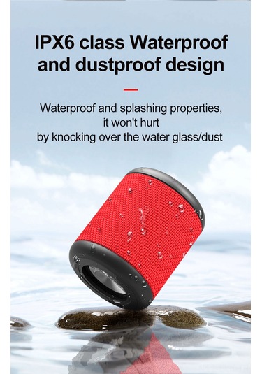 Xindoker Xdobo Draco 15w Taşınabilir Bluetooth Hoparlör: Tws, Ipx6 Su Geçirmez, Güçlü Bas, 25m Sorunsuz İletim, 10 Saat Çalma Süresi, Kırmızı