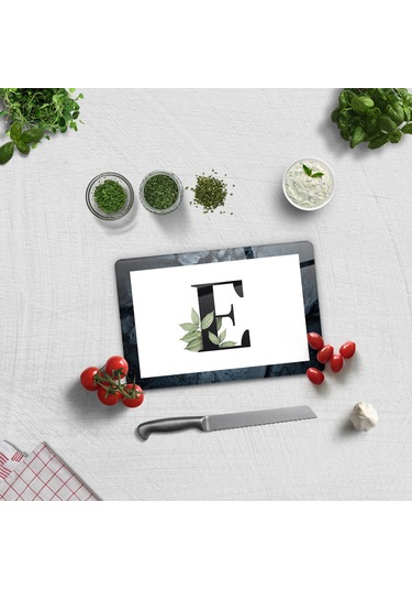 Decorita Cam Kesme Tahtası - Cam Kesme Tablası  Harfli Tasarım  E 20 CM x 30 CM