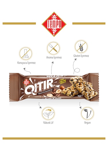 Kahveli Kuruyemişli Bar 30 G X 12 Adet