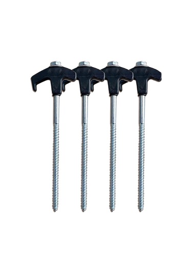 8" Vida İle Toprağa Sabitlenen Çadır Kazıkları - Yeni Metal Dişli Çadır Çivileri, Ağır Hizmet Çadır Kazıkları Kamp Çivileri, Açık Kamp İçin Çadır Kazıkları 4 Adet Turuncu