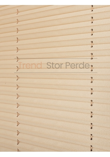 Sütlü Kahve Plise Katlanır Cam Balkon Perdesi - Ofis Perdesi - Salon Perdesi - 043 Sütlü Kahve