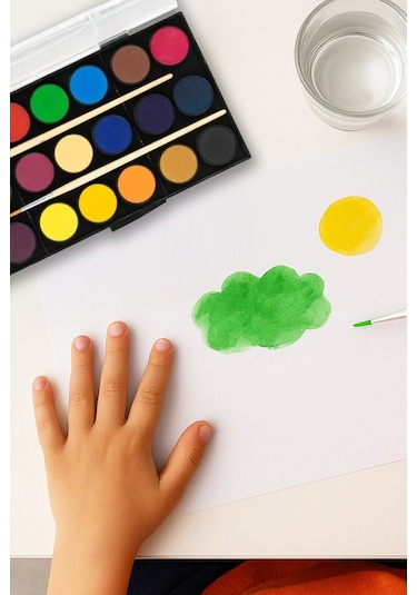 Faber-Castell Suluboya 21 Renk, Büyük Boy, Geniş Renk Yelpazesi, Parlak Canlı ve Örtücü Renkler