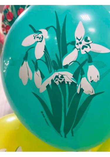 Riota Lateks Balonlar Bahar Çiçekleri 30 Cm 15 Adet 143676853 Açık Mavi